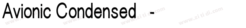 Avionic Condensed 粗体字体转换